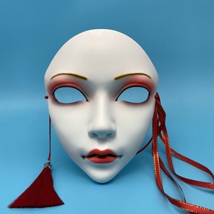 万物有灵古风全脸面具 抖音网红COS汉服配饰女生中国风手绘装饰