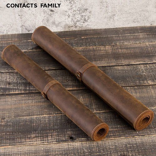contacts family复古疯马皮鼠标垫大号舒适隔热耐脏办公电脑桌垫