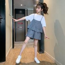 【三件套】女童网红2020新款韩版儿夏季童装短裤女孩三件套装