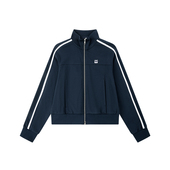 运动健身透气长袖 拉链开衫 上衣女 新款 乔丹针织立领外套女2025秋季