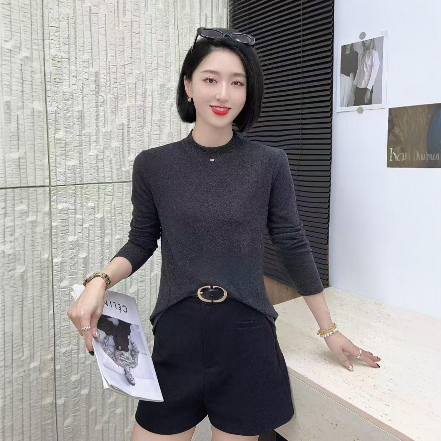 原宜梦想2025年时尚双面绒打底衫