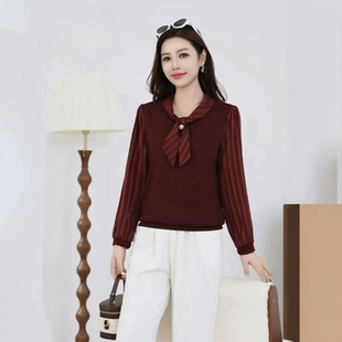 大码 衬衫 衬衣2026年夏季 新款 雪纺上衣 若希服饰商场同款 女装 女短袖