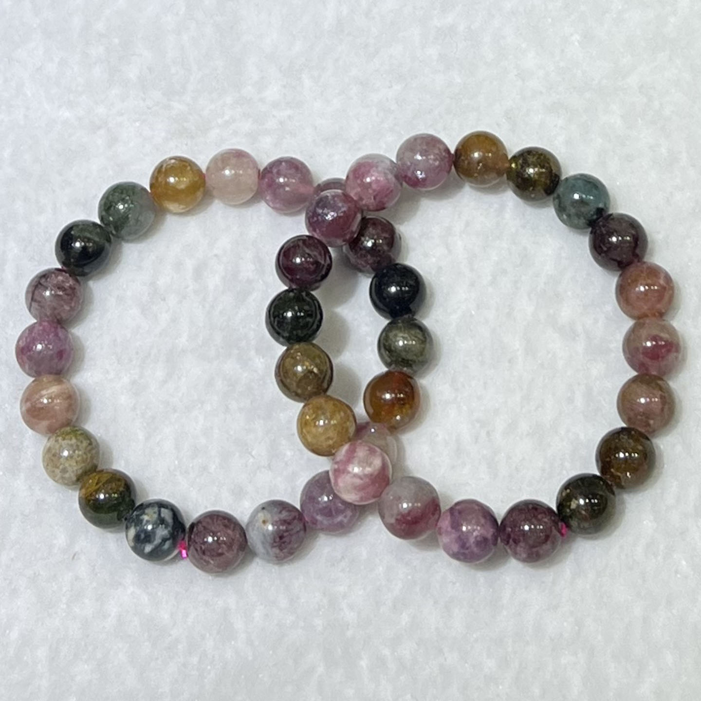 天然彩碧玺手串时尚小清新百搭