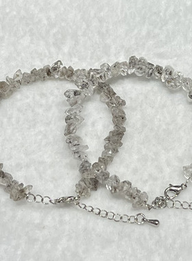 天然闪灵钻碎石手串时尚小清新