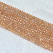 天然橙月光散珠半成品小颗粒长条水晶diy手链锁骨流苏配件串珠