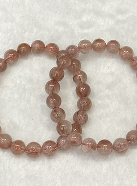 天然红铜发晶手串时尚小清新