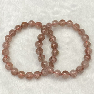 天然红铜发晶手链女款单圈时尚小清新简约水晶手串饰品百搭送女友