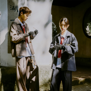 东方复古飘颻龙虎衣宽松外套教练夹克上装 任选3件 349元