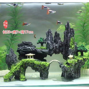 水族箱造景配件树脂仿真假山鱼缸水族装饰水景观人工山中假山