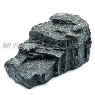 乌龟晒台两栖树脂晒背台爬坡阶梯山洞岩石躲避穴鱼缸假山造景