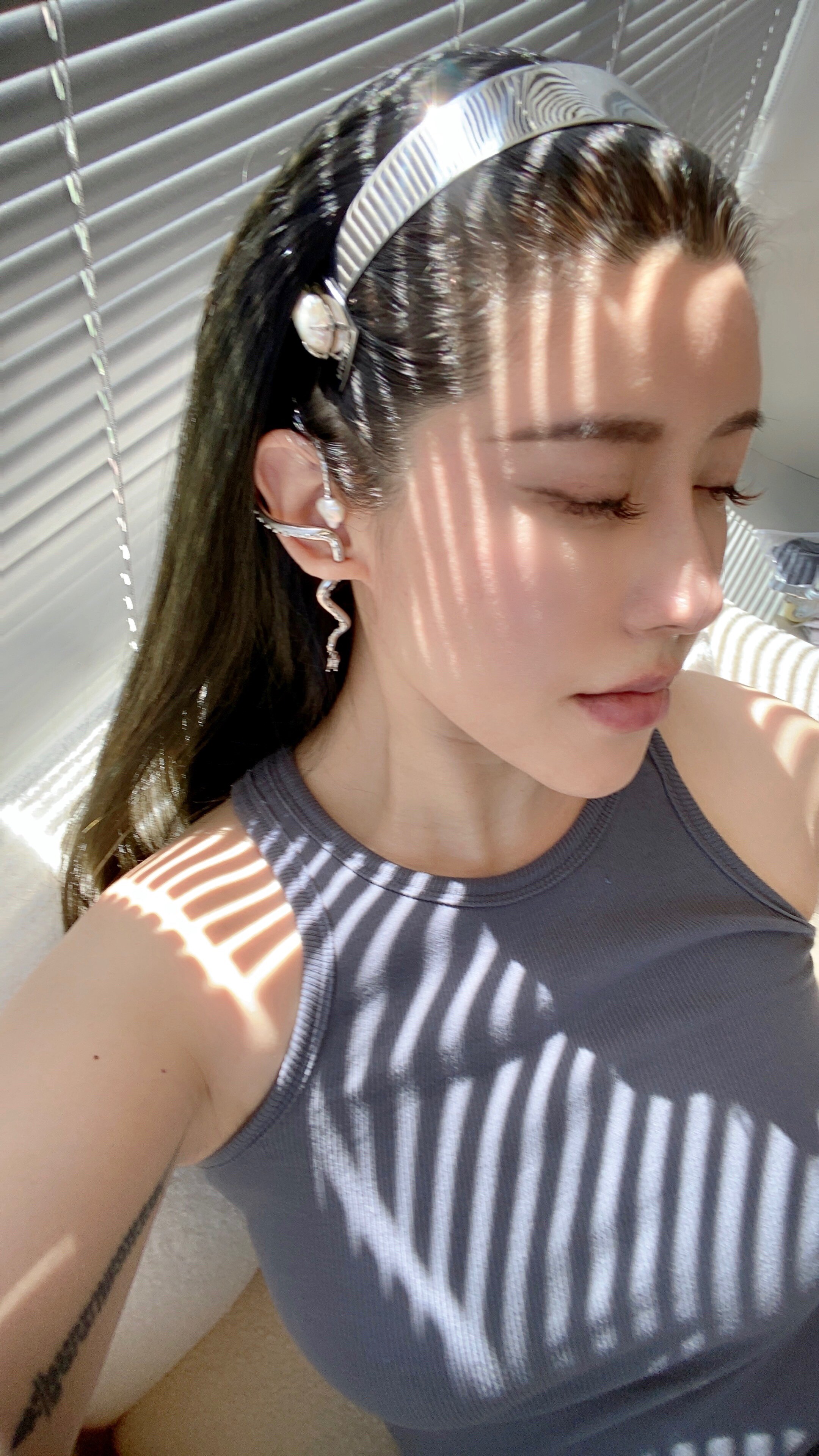 设计师品牌Pearlona海洋系列珍珠耳挂耳环单只左耳
