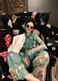 SE新中式 休闲裤 印花直筒裤 国风款 西裤 设计师原创