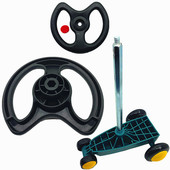 儿童扭扭车配件方向盘前轮静音闪光轮内六角孔把手六角杆零件 包邮