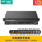 0816 高清hdmi拼接处理器8进16出4X4液晶电视拼接屏LED大屏控制器开窗漫游缩放叠加分屏预览 迈拓维矩
