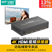 高清hdmi视频拼接器4K60Hz液晶电视墙显示器LED屏视频处理器2x2拼接屏控制器外置拼接盒 HD0104S 迈拓维矩
