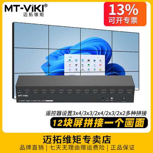 迈拓维矩拼接处理器12屏拼接画面