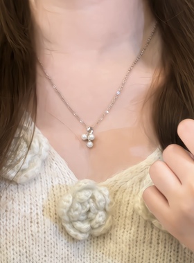 珍珠小葡萄项链女气质高级锁骨链