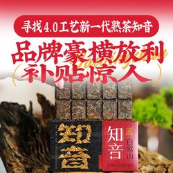 蕴品2021年《知音》白莺山古树普洱熟茶 云南普洱茶巧克力砖茶50g