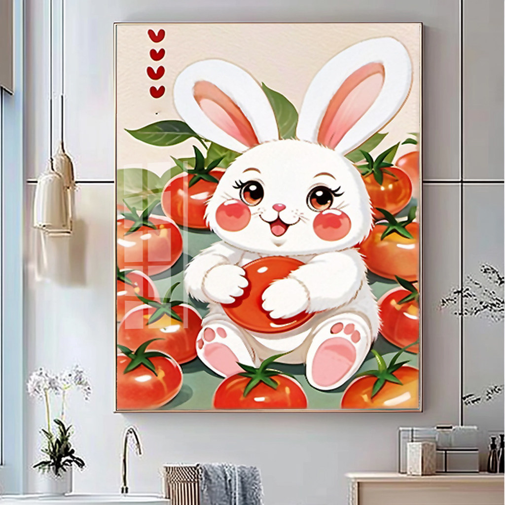 可爱兔子2025新款十字绣满绣图客厅卧室兔宝宝钻石画粘钻手工自己