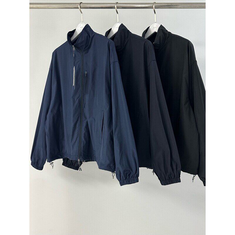 小北韩国代购大码男装东大门PURE小蓝标工装口袋尼龙夹克外套
