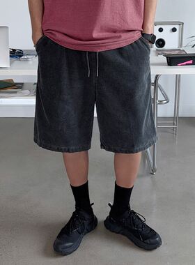 男装东大门休闲短裤松紧
