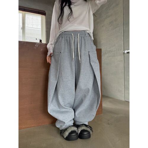 男装东大门休闲裤立体剪