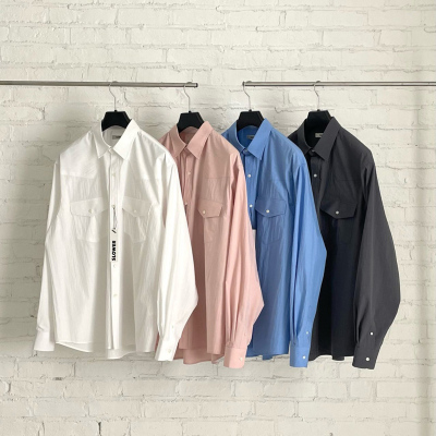 韩国代购男装东大门长袖衬衫