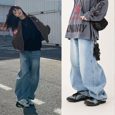 韩国代购男装东大门牛仔裤子