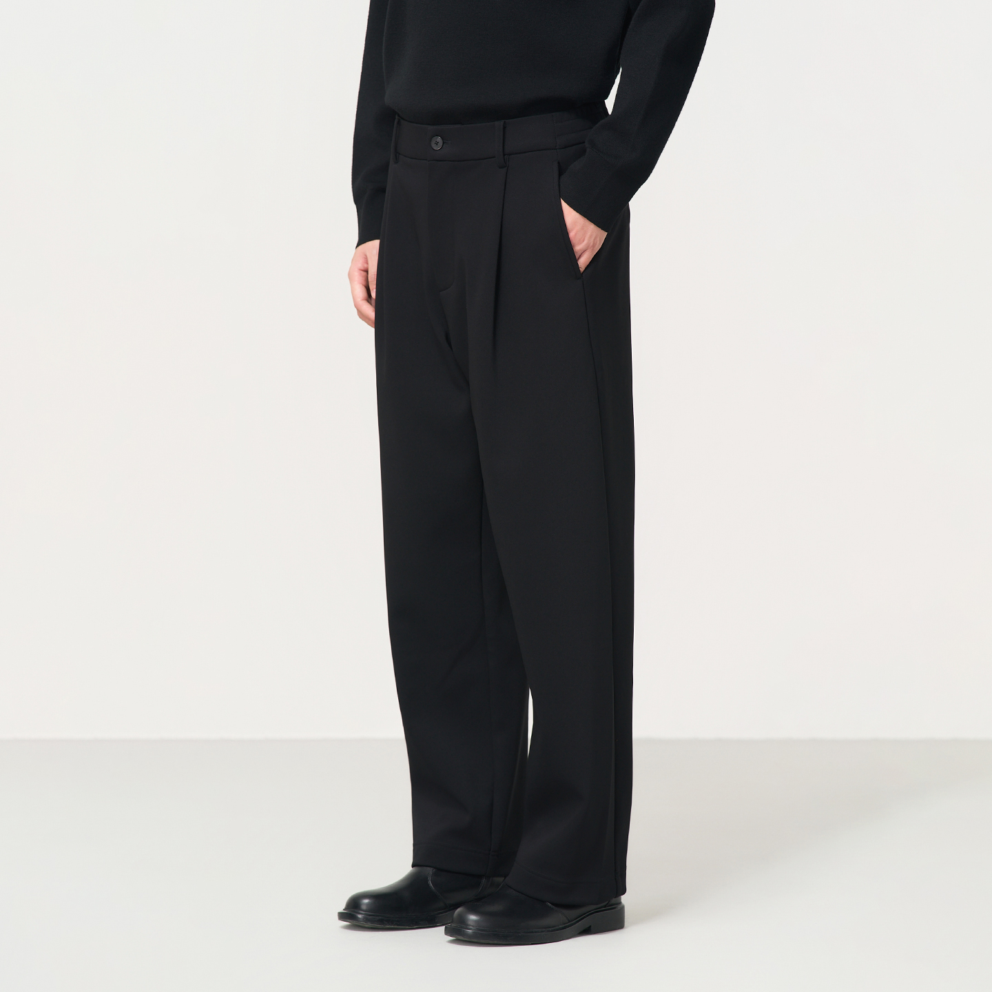 石见山微弹底磨毛保暖休闲西裤男