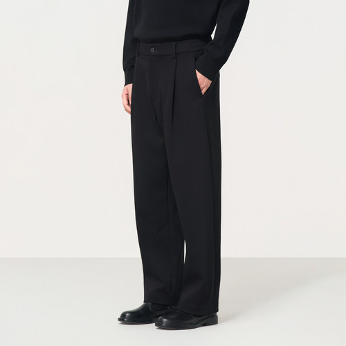 石见山微弹底磨毛保暖休闲西裤男