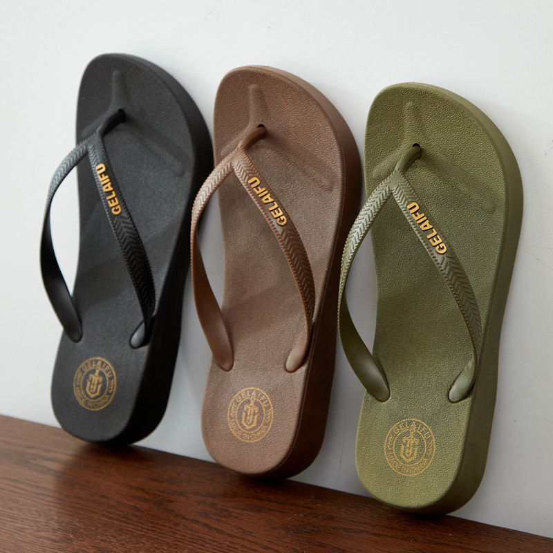 简约人字拖女夏外穿学生穿防滑洗澡夹趾中坡跟防臭速干凉拖鞋厚底,女鞋,人字拖,淘宝优惠券,粉丝福利购,淘宝优惠卷