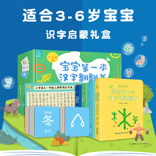 6岁幼儿园一年级幼儿识字启蒙游戏书识字挂图 宝宝第一本汉字翻翻书3 幼小衔接学前识字翻翻书儿童益智看图识字阅读绘本 识字卡片