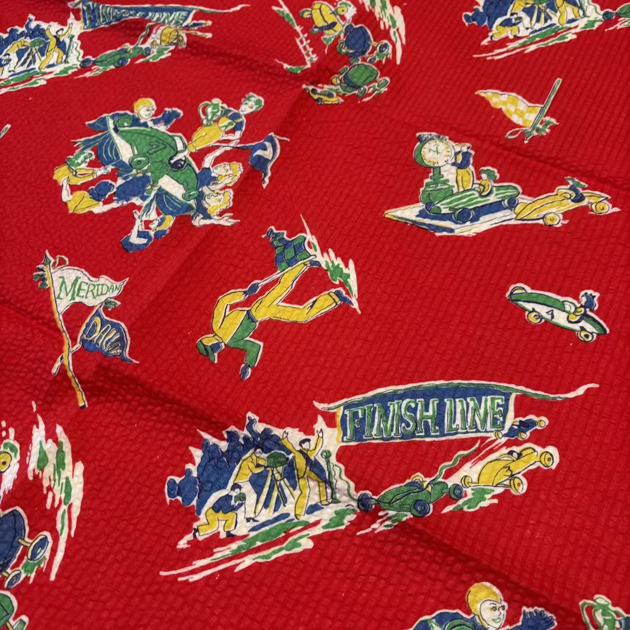 【收藏】1950年美国制造 原版古董布料 大尺寸可连裁 A735