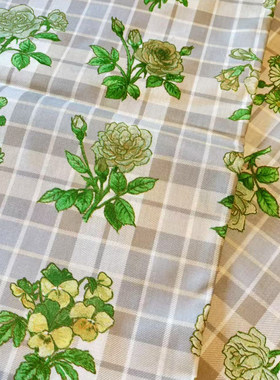 日本进口棉布 鹫泽玲子 Flower and check pattern 3色 拼布组