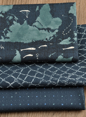 美国进口棉布 Longshore 26色布组 手工拼布 印染布料