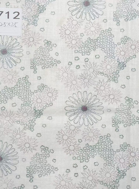 【收藏】1940年代美国制造 原版古董布料 绿色系 A712