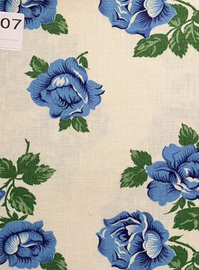 【收藏】1930年代美国制造 原版古董布料 蓝色系 A607