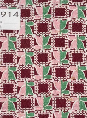 【收藏】1930年代美国制造 原版古董布料 紫色系 A914