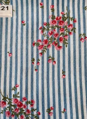 【收藏】1930年美国制造 原版古董布料 可连裁 蓝色系 C221