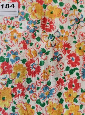 【收藏】1930年美国制造 原版古董布料 可连裁 黄色系 C184