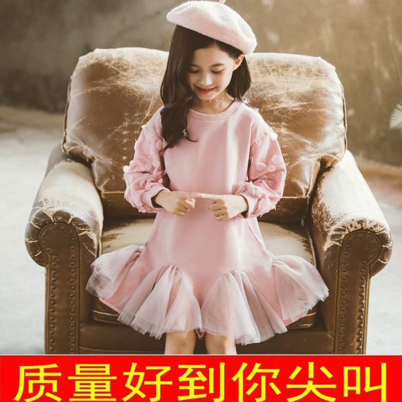 女童连衣裙春装2025新款韩版卫衣/绒衫