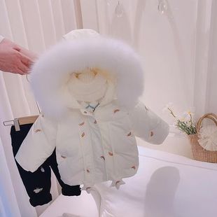 儿.童冬季新款加绒加厚保暖羽绒服中小童韩版甜美可爱中长款外套6