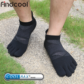 Findcool专业跑步五指袜男女COOLMAX吸湿防起泡分趾袜马松跑步