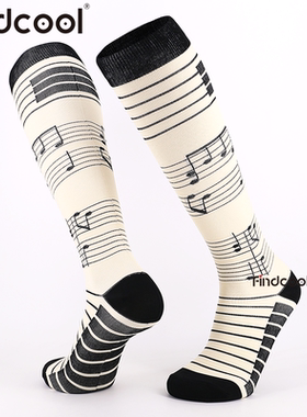 Findcool专业马拉松跑步压缩袜2双跳绳男女个性健身骑行长筒袜