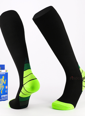 Findcool健身袜女中筒袜训练跑步袜骑行袜子男长筒跑步袜压缩袜