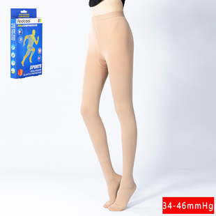Findcool三级压力连裤包趾静脉梯度压缩袜女防曲张飞行孕妇护士裤