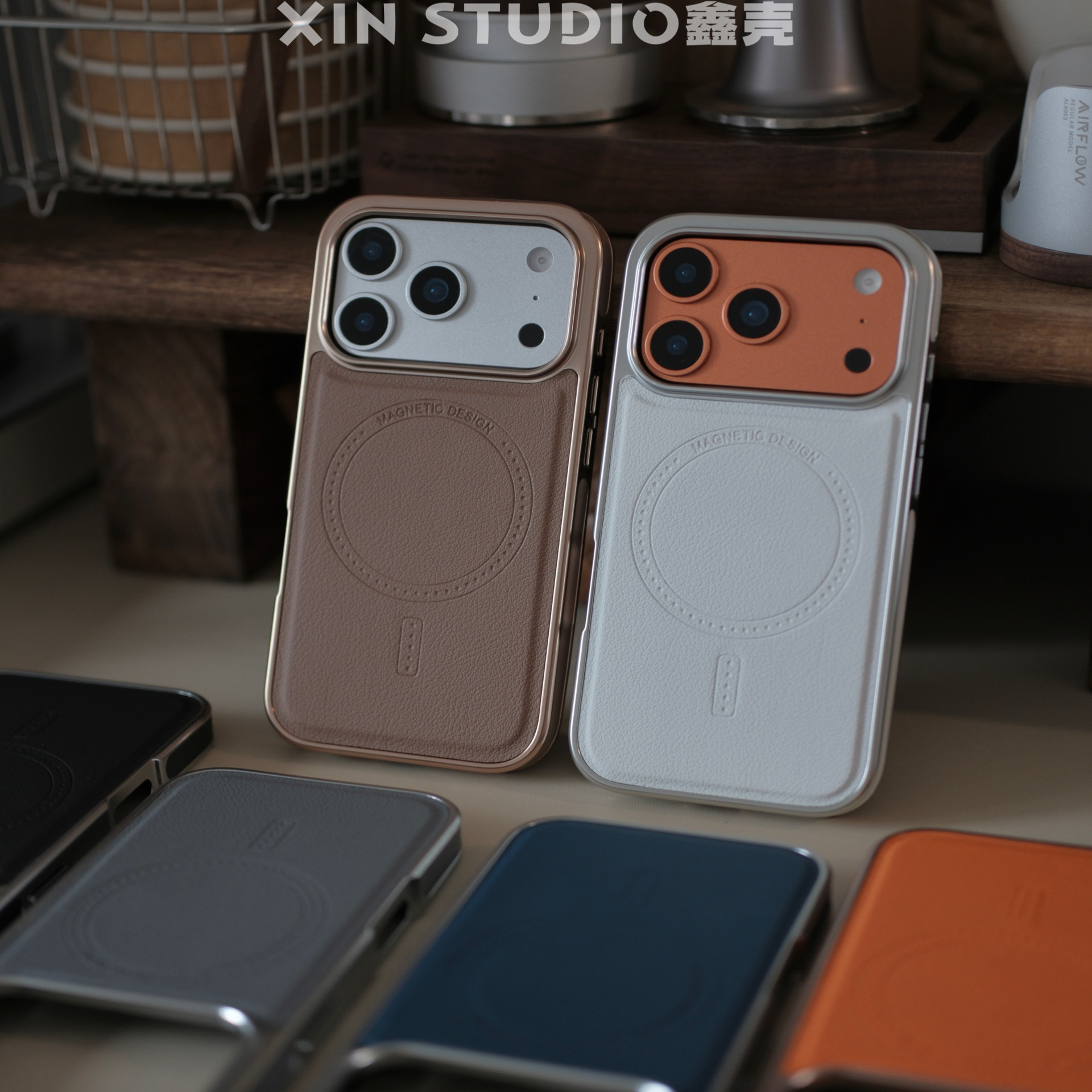 电镀磁吸侧边贴皮款Air适用于iPhone17Promax手机壳17Pro全包电镀高级16PM轻奢款