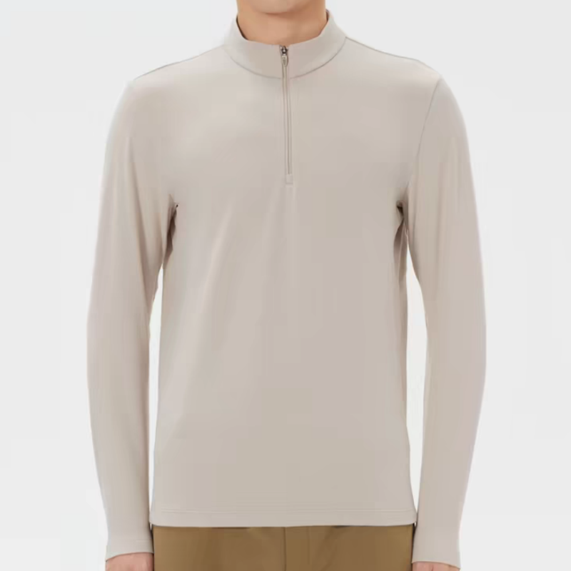 CkL男士秋冬半拉链长袖T恤