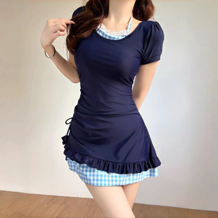 少女可爱日系泳衣女连体裙式 海边度假小个子小胸两件套显瘦泡温泉