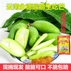 云南现摘酸芒果临沧永德生吃三年芒酸脆泰国生芒果芽新鲜孕妇水果
